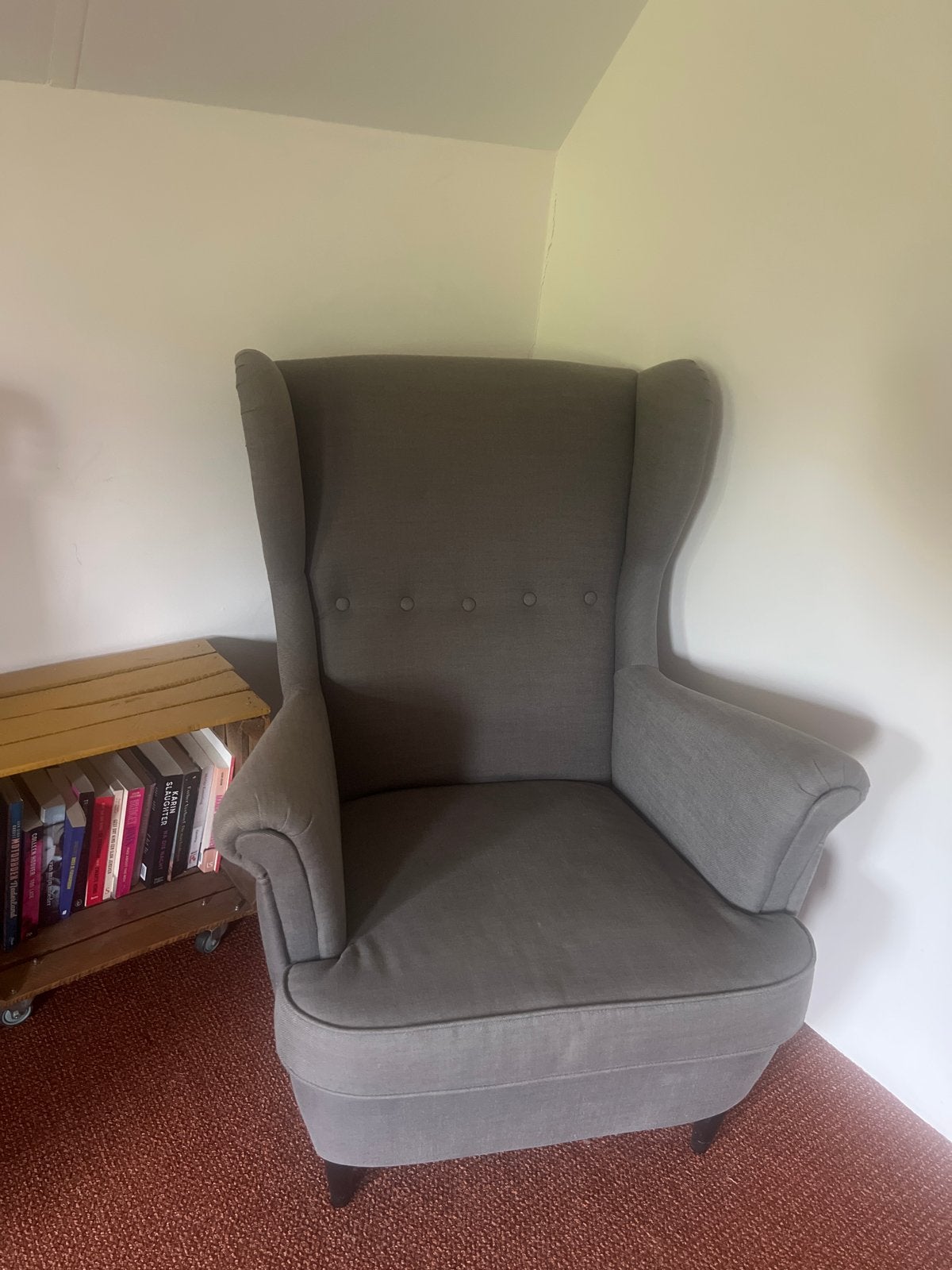 Comfortabele IKEA fauteuil - Grijs, Ophalen, Gebruikt, Stof, 75 tot 100 cm