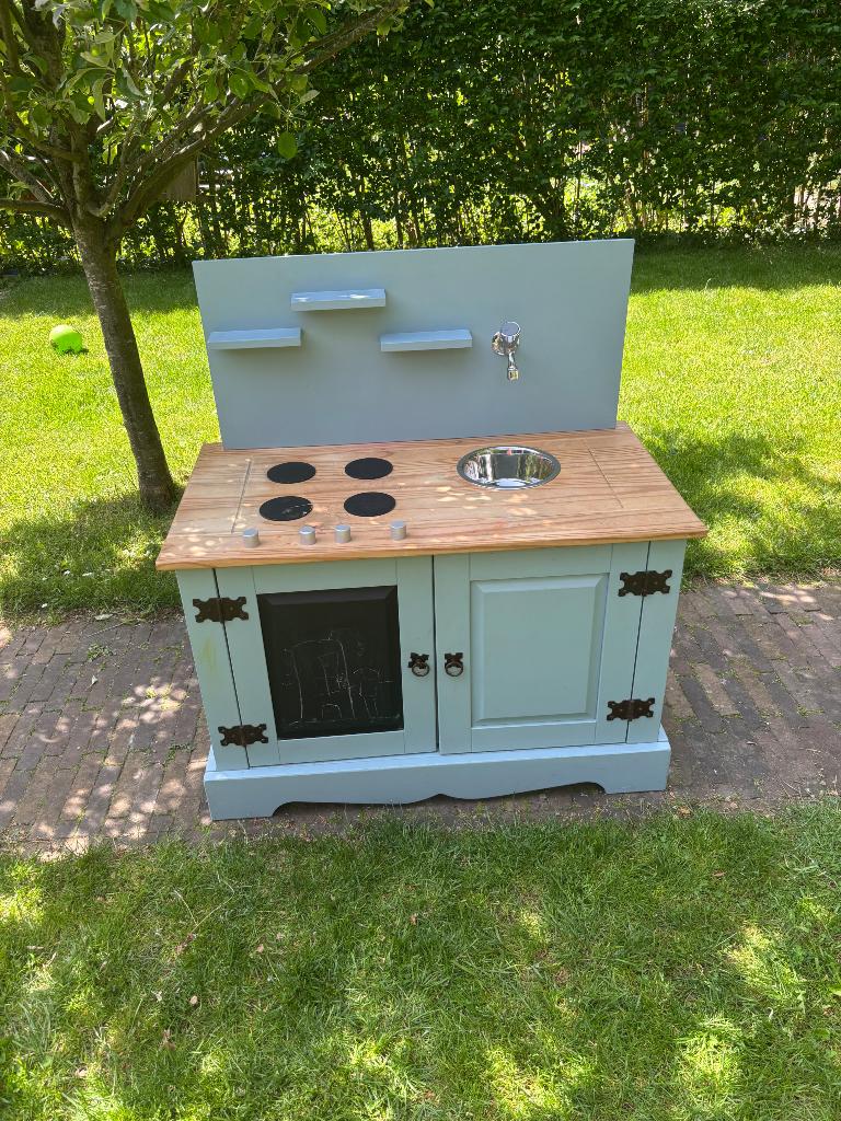 Kinderkeukentje van hout, Kinderen en Baby's, Speelgoed | Speelkeukens, Ophalen, Gebruikt, Hout, Speelkeuken