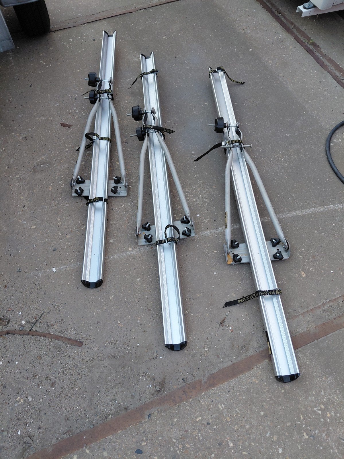 Fietsendragers voor bagagewagen of vouwwagen., Auto diversen, Fietsendragers, Ophalen, 3 fietsen of meer, Zo goed als nieuw, Fietsendrager-accessoire