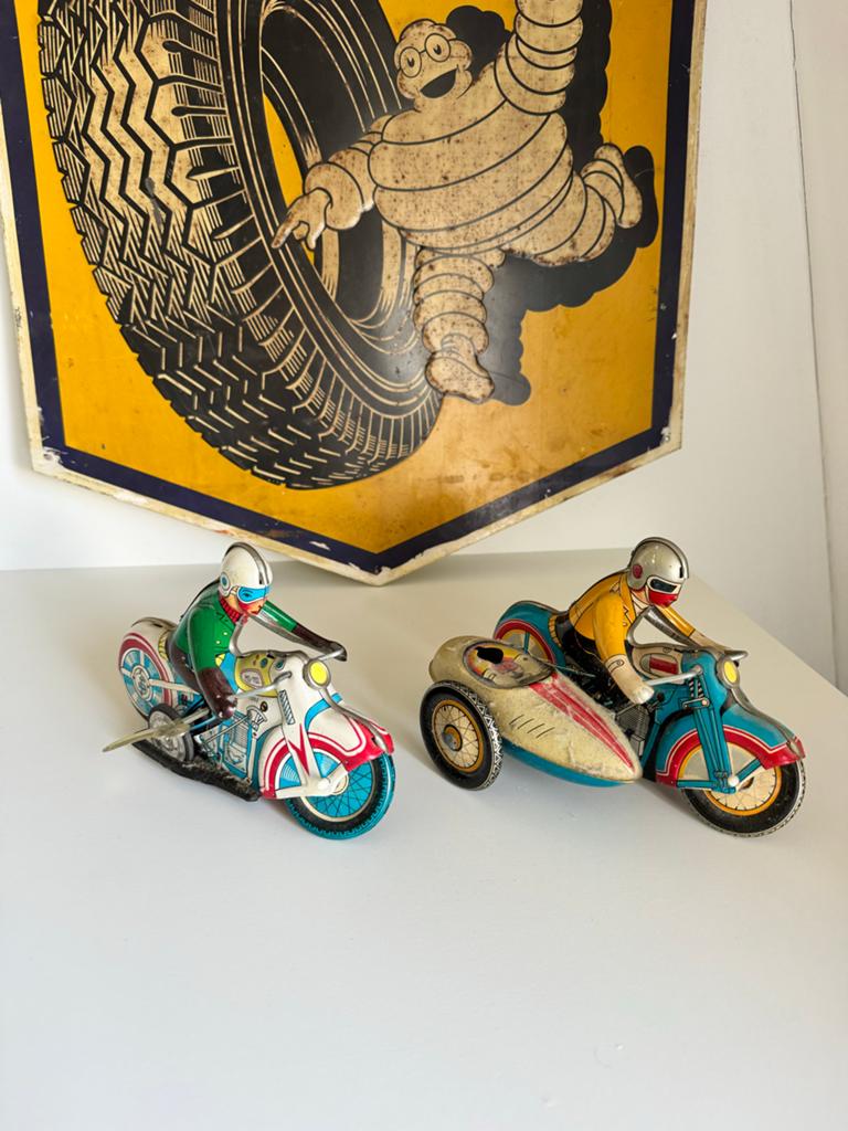 Jaren '60 blikken speelgoed vintage motoren, Antiek en Kunst, Antiek | Speelgoed, Ophalen of Verzenden