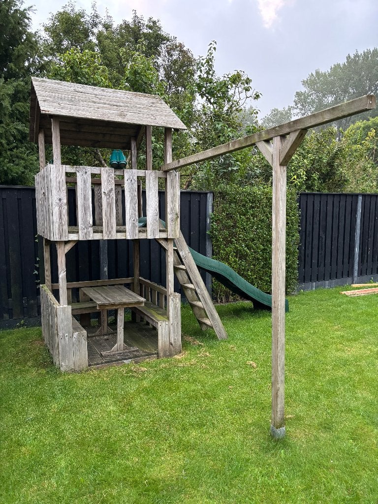 Gratis_Speelhuis_Hout, Kinderen en Baby's, Ophalen, Gebruikt, Hout