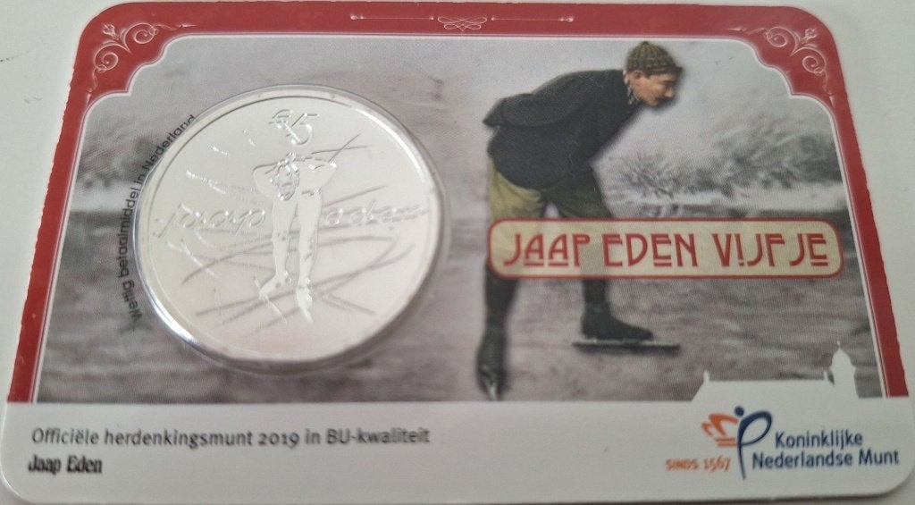 Coincard 2019 - Jaap Eden Vijfje - BU, Verzenden, Overige landen, 5 euro, Setje