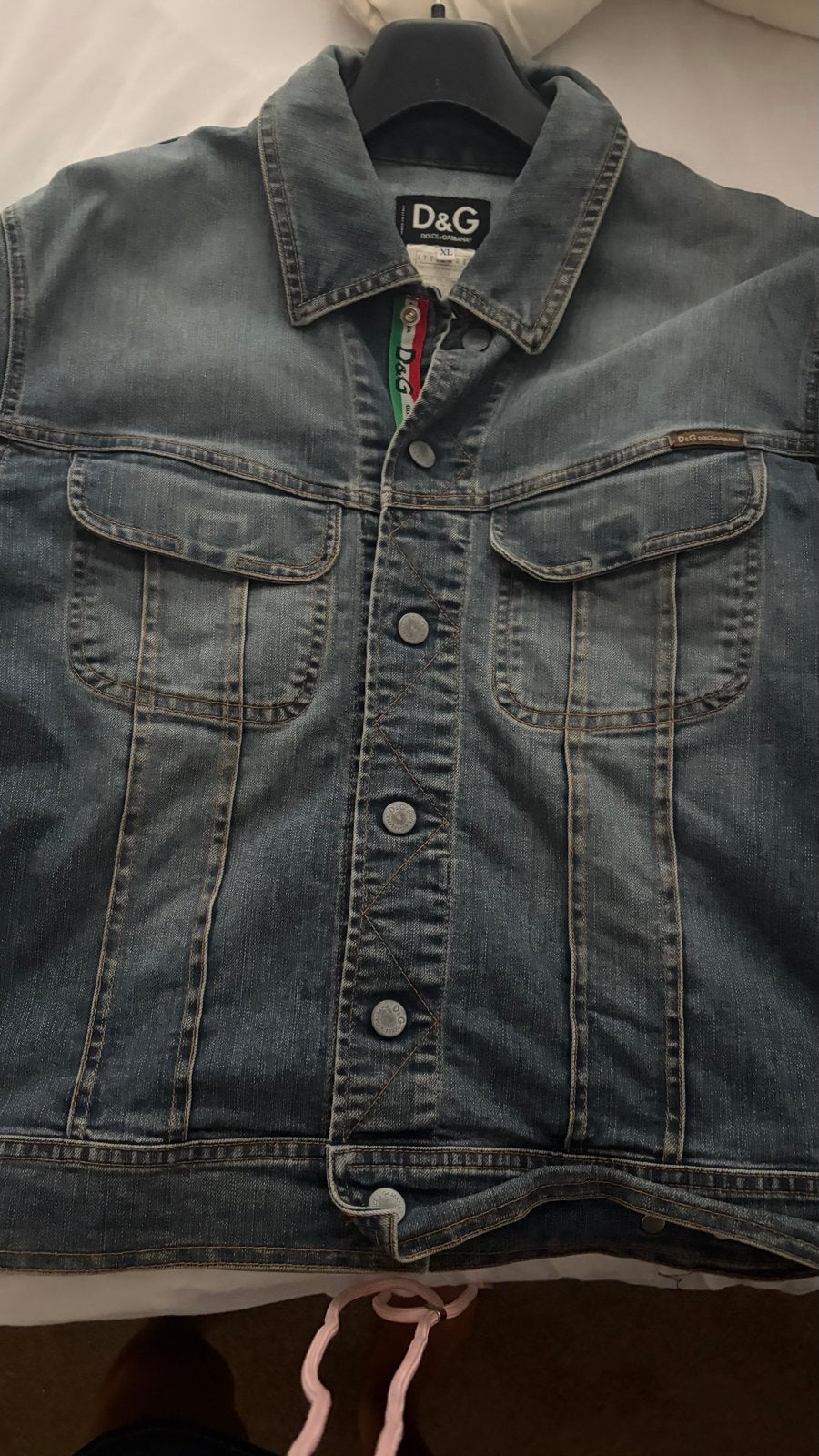 Dolce & Gabbana Spijkerjas met Italiaanse strepen, Ophalen, Gedragen, Maat 56/58 (XL), Blauw