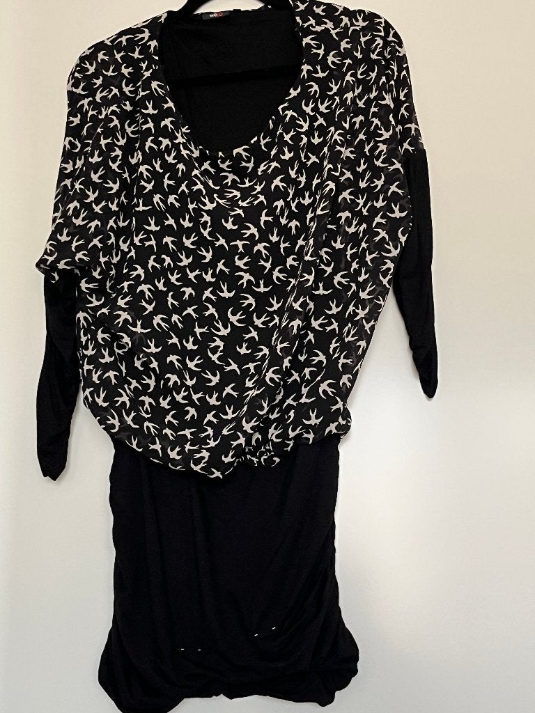 Jurkje, zwart/wit -- 40/42 M -- 42/44 L, Kleding | Dames, Overige Dameskleding, Soho, Ophalen of Verzenden, Gedragen