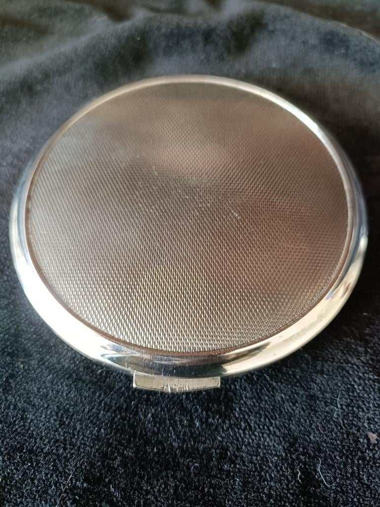 Antieke zilveren poederdoos 835 (1920-1940), Antiek en Kunst, Antiek | Goud en Zilver, Ophalen of Verzenden