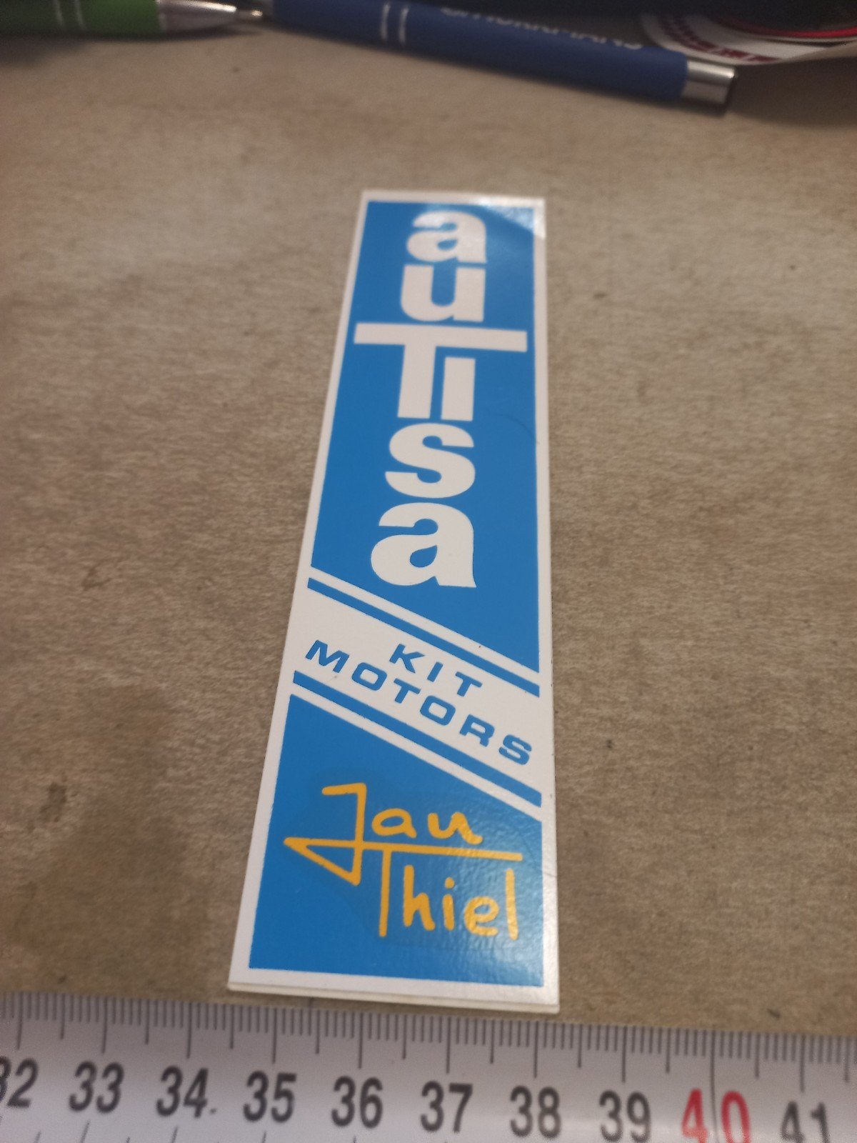 Vintage Autisa Kit Motors Jan Thiel sticker, Ophalen of Verzenden