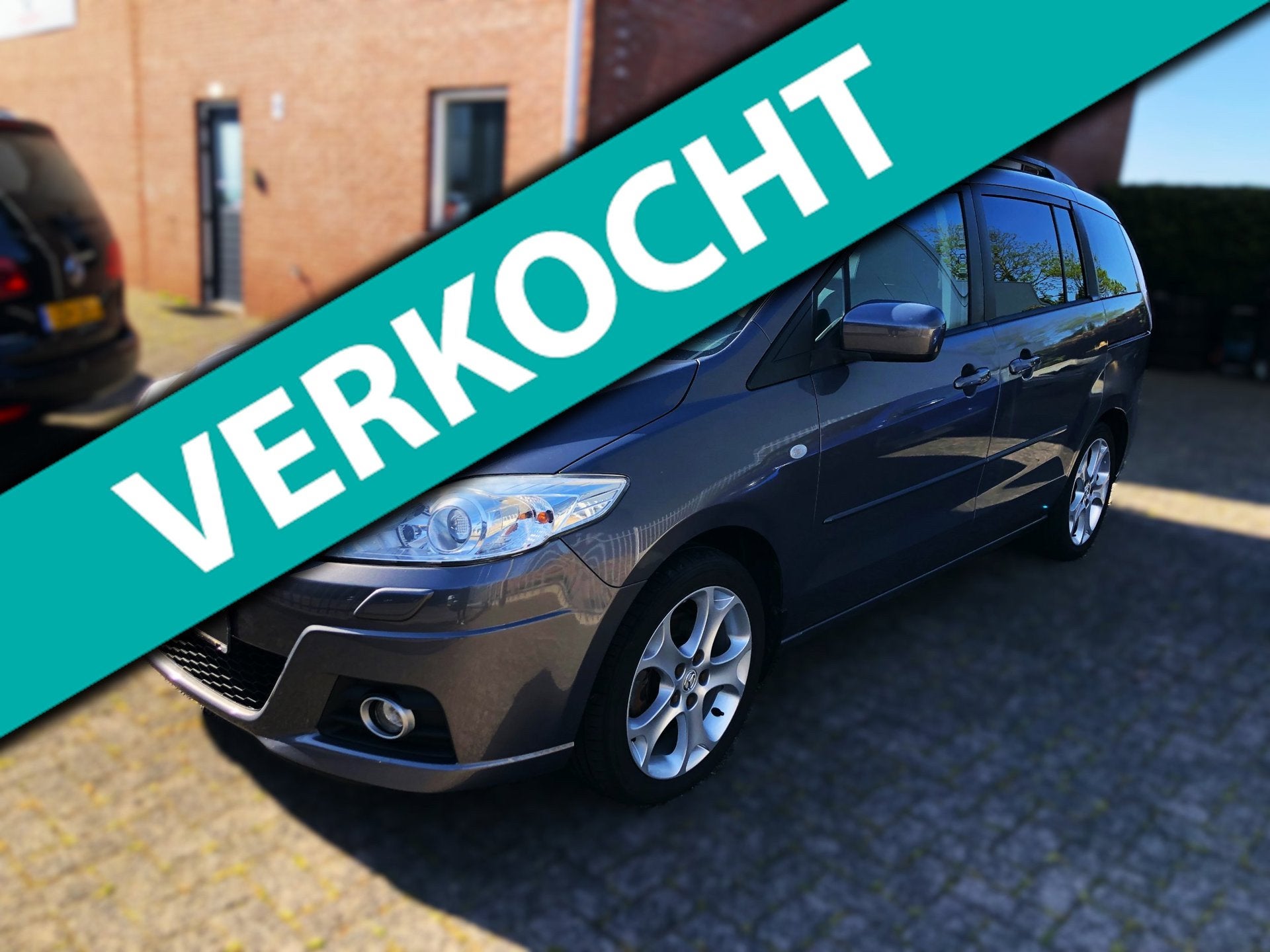 Mazda 5 2.0 146pk/ 7zits/ VOL LEER/ PDC, Auto's, Mazda, Dealer onderhouden, Gebruikt, Zwart, 7 stoelen