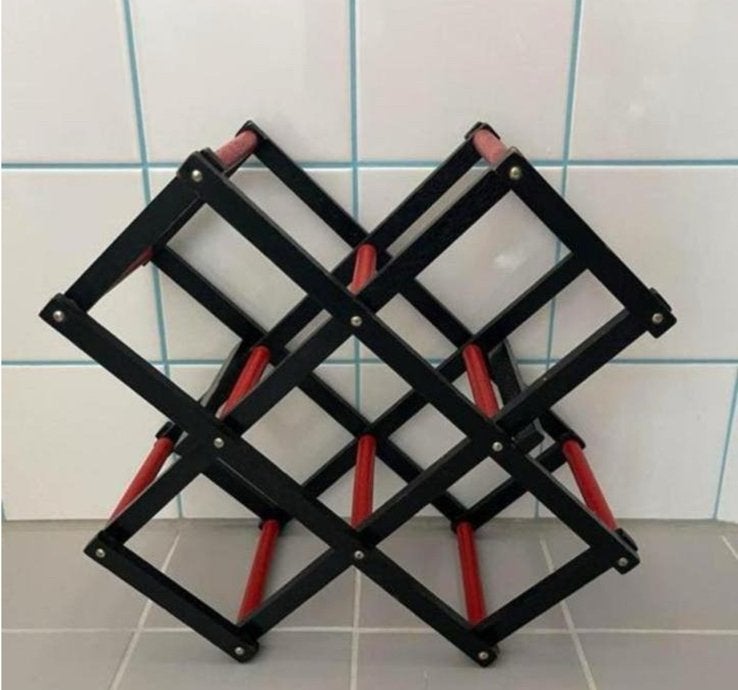 Japandi stijl Frans wijnrek hout vintage Concertina inklap, Ophalen of Verzenden, Zo goed als nieuw, X, Hout