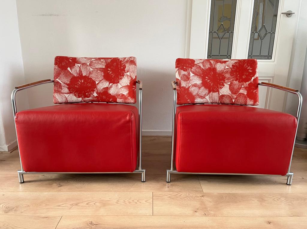 Harvink 2 Fauteuils model Hello IZGST. Prijs is p/st., Design, Leer, 75 tot 100 cm, Ophalen of Verzenden