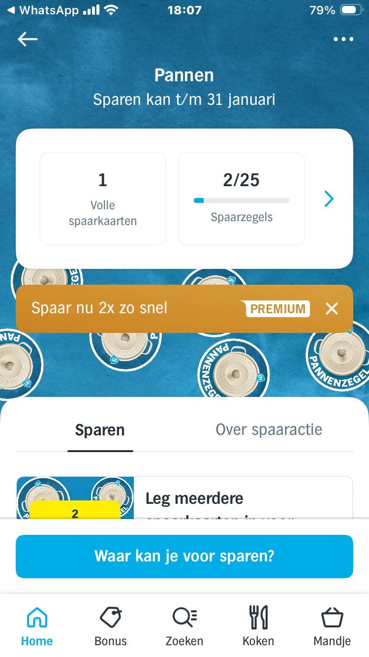 Te koop volle kaart  voor pannen albert heijn, Verzamelen, Albert Heijn, Ophalen of Verzenden