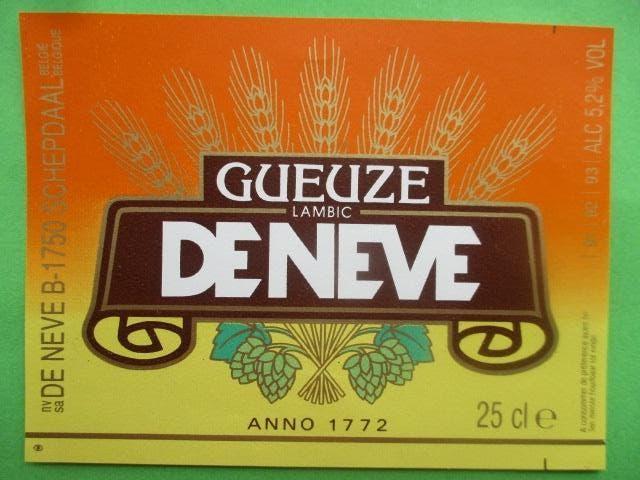 bieretiket Belgie 18-5 (7H) de neve, Ophalen of Verzenden, Gebruikt, Overige typen, Overige merken