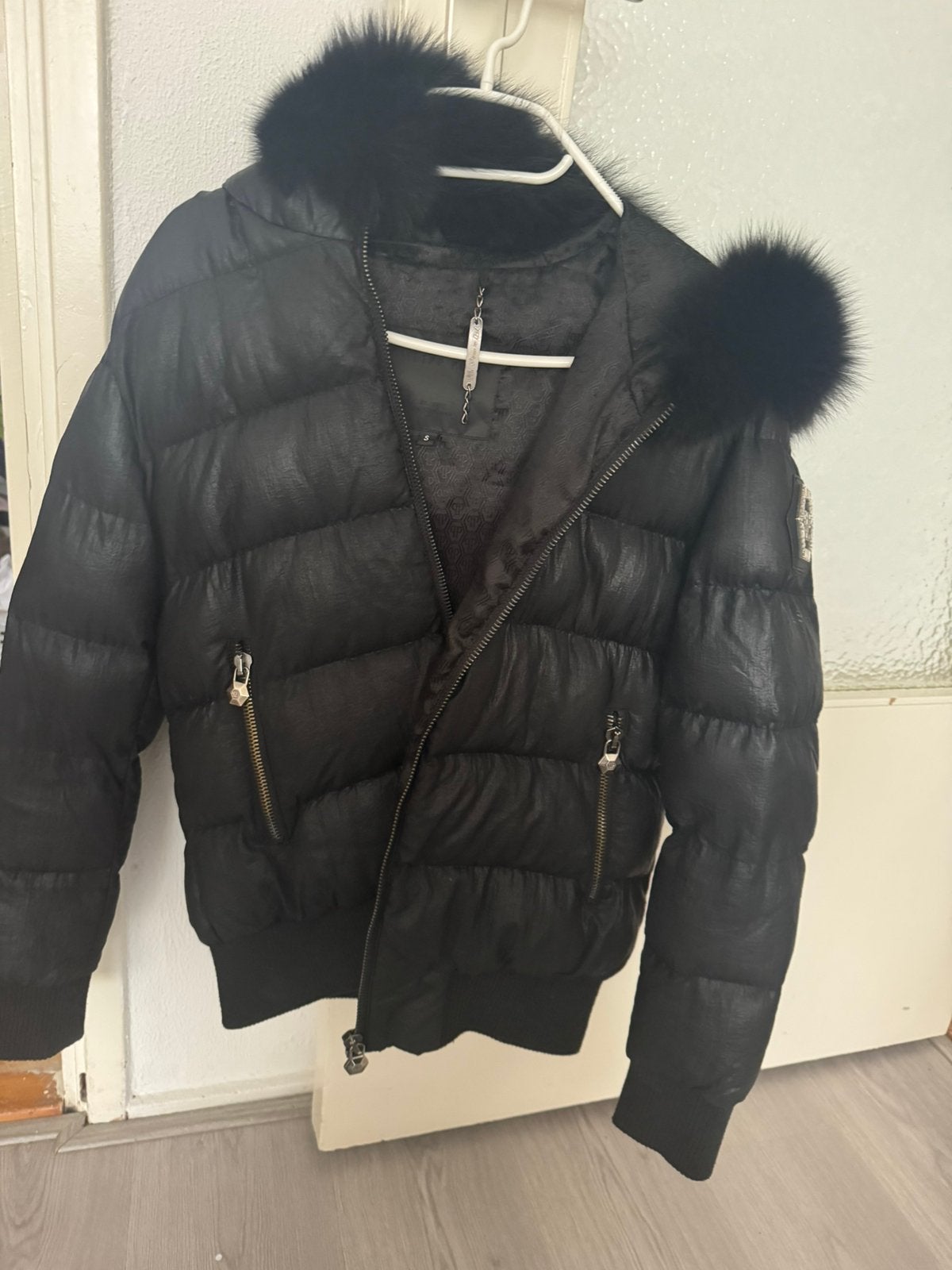 Winter jas met bont, Ophalen of Verzenden, Gedragen, Maat 36 (S), Zwart