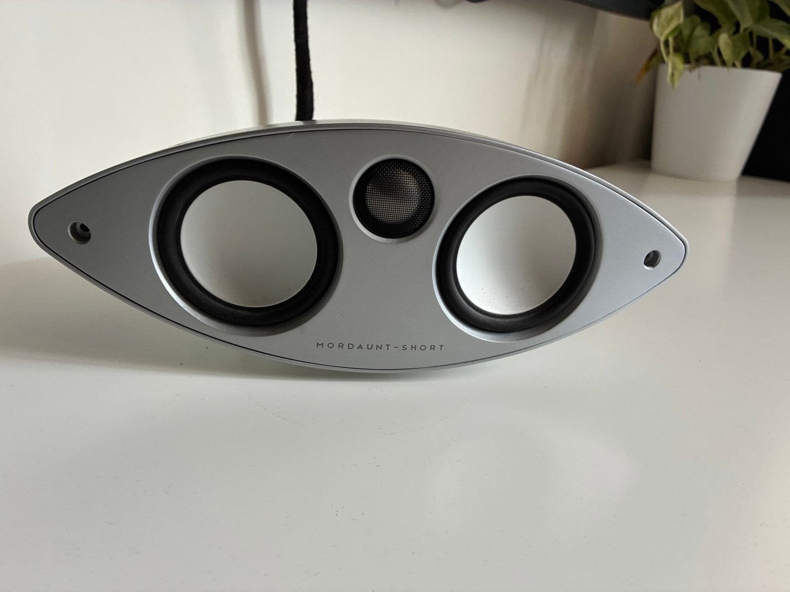 Mordaunt-Short MS404C Center Speaker - Zilver/Zwart, Ophalen, Gebruikt, 60 tot 120 watt, Geschikt voor surround/home cinema