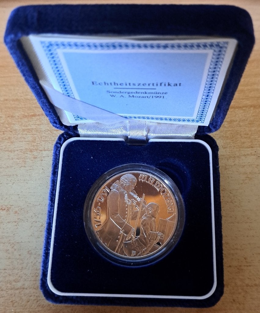 Oostenrijk, 100 Schilling 1991 - zilver Proof (3), Ophalen of Verzenden, Oostenrijk, Losse munt, Zilver