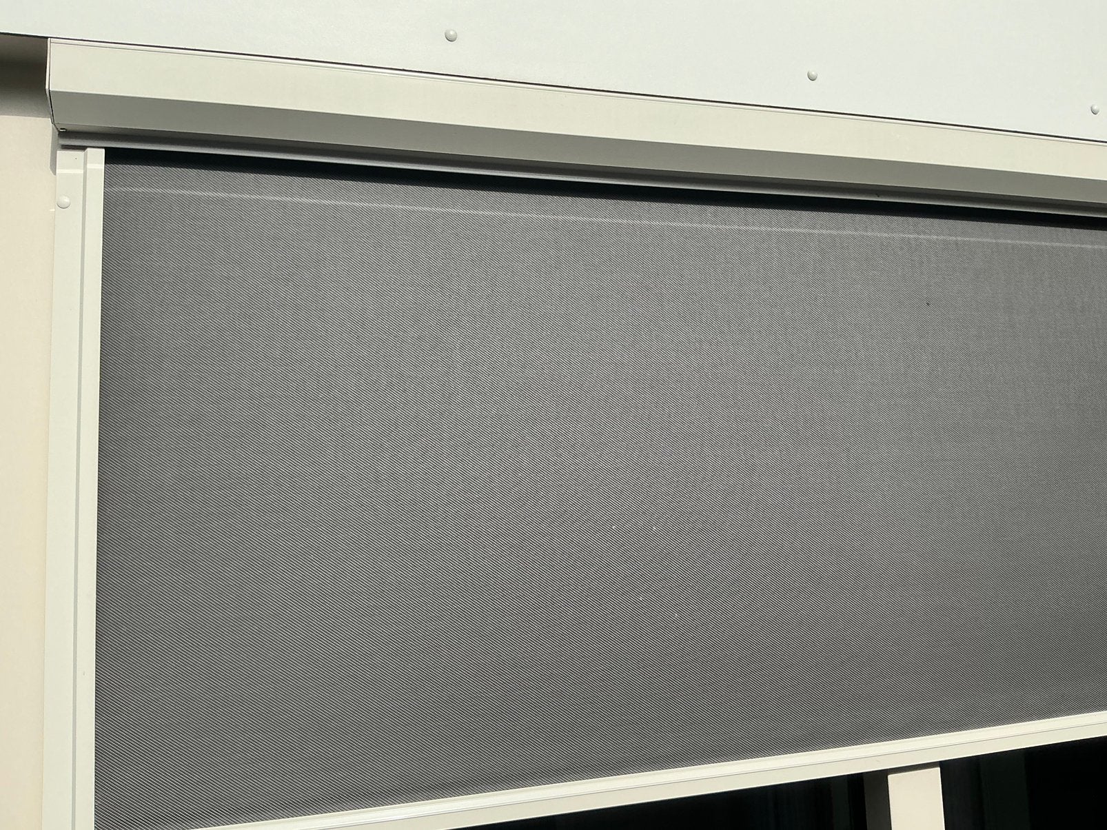 Zonnescreen antraciet doek, Doe-het-zelf en Verbouw, Ophalen, Gebruikt, Overige kleuren, 200 cm of meer