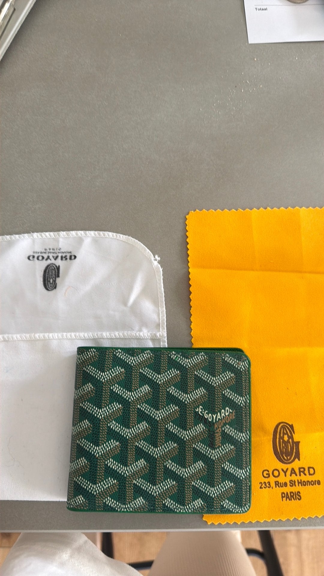 Goyard Portefeuille Groen - Zo goed als nieuw, Ophalen of Verzenden, Nieuw, Groen, Overige merken