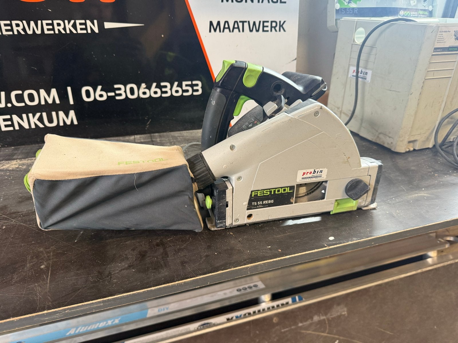 Festool TS 55 REBQ invalzaag met stofzak, Doe-het-zelf en Verbouw, Ophalen, Gebruikt, Invalzaag, 30 tot 70 mm