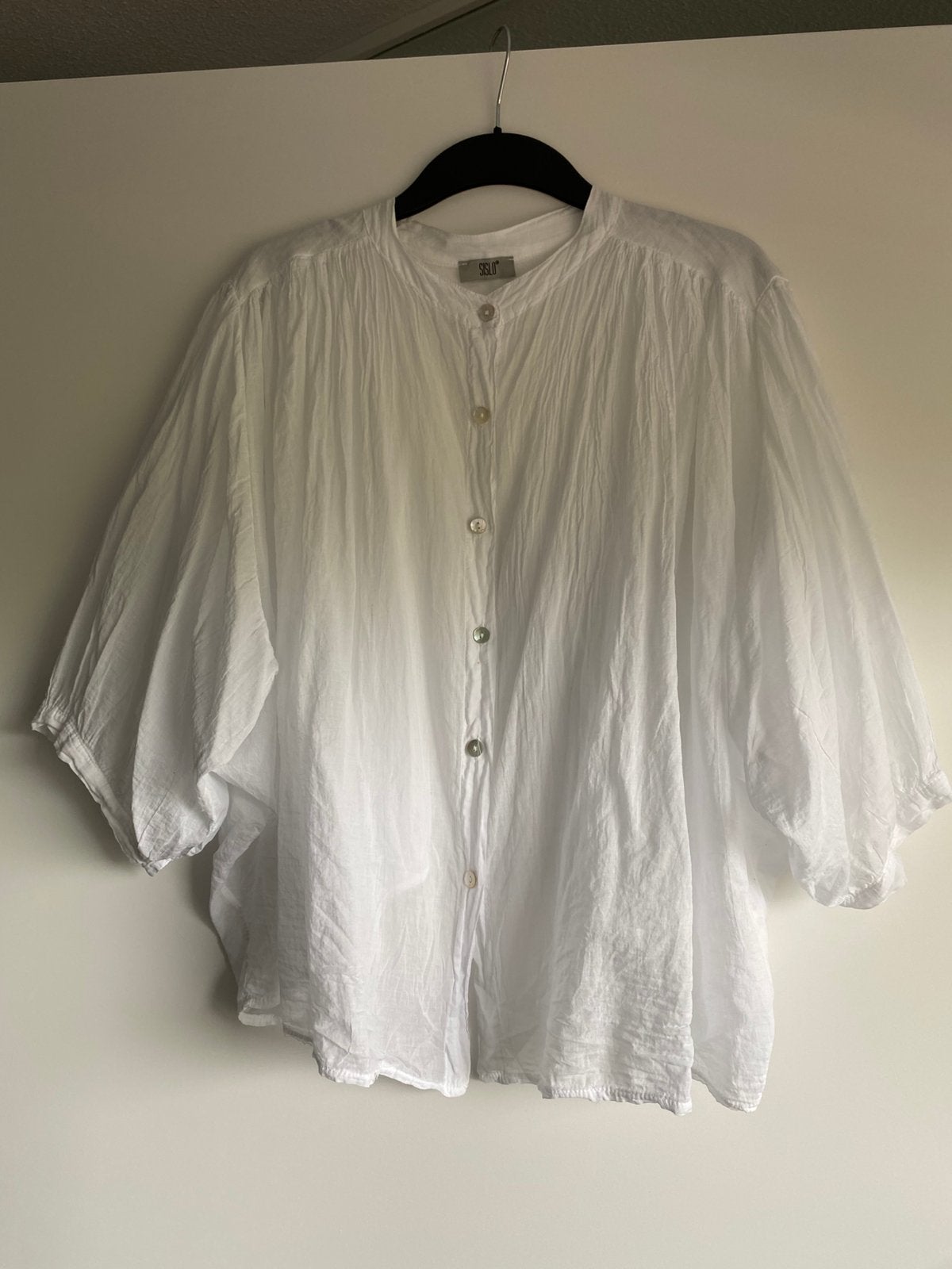 BLOUSE WIT maat TU cropped model, Kleding | Dames, Blouses en Tunieken, Ophalen of Verzenden, Zo goed als nieuw, Maat 38/40 (M)