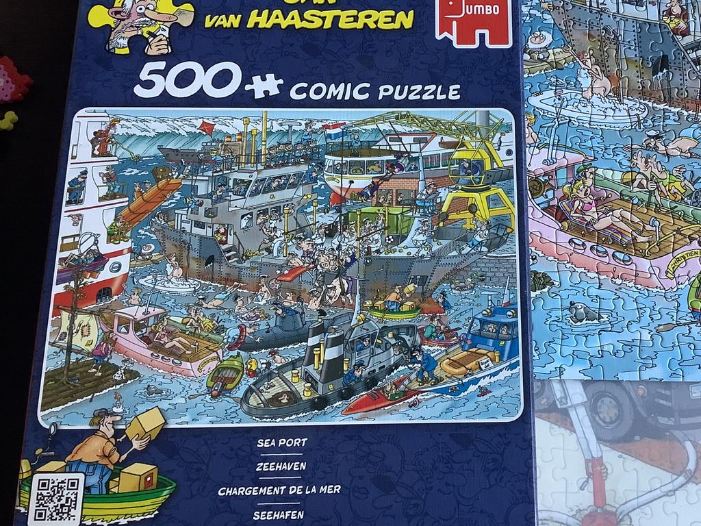 Jan van Haasteren 500 stukjes Zeehaven, Hobby en Vrije tijd, Ophalen of Verzenden, 500 t/m 1500 stukjes, Zo goed als nieuw