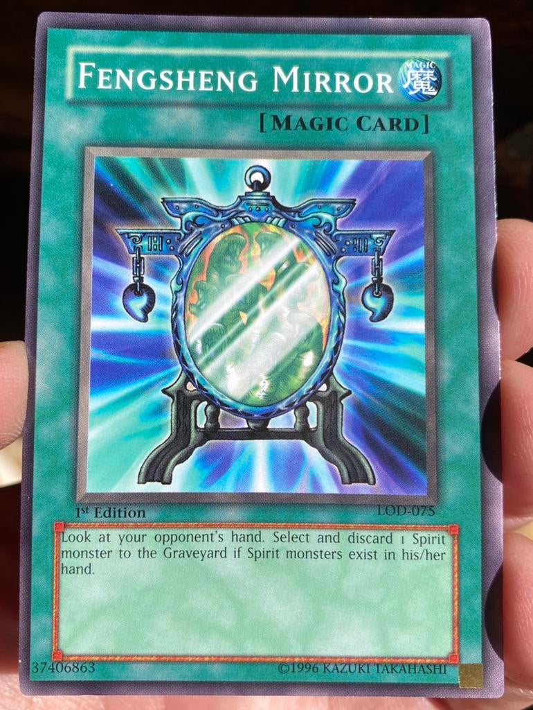 Yu-Gi-Oh! Fengsheng Mirror LOD 1st Edition Letters Misprint, Ophalen of Verzenden, Zo goed als nieuw, Losse kaart
