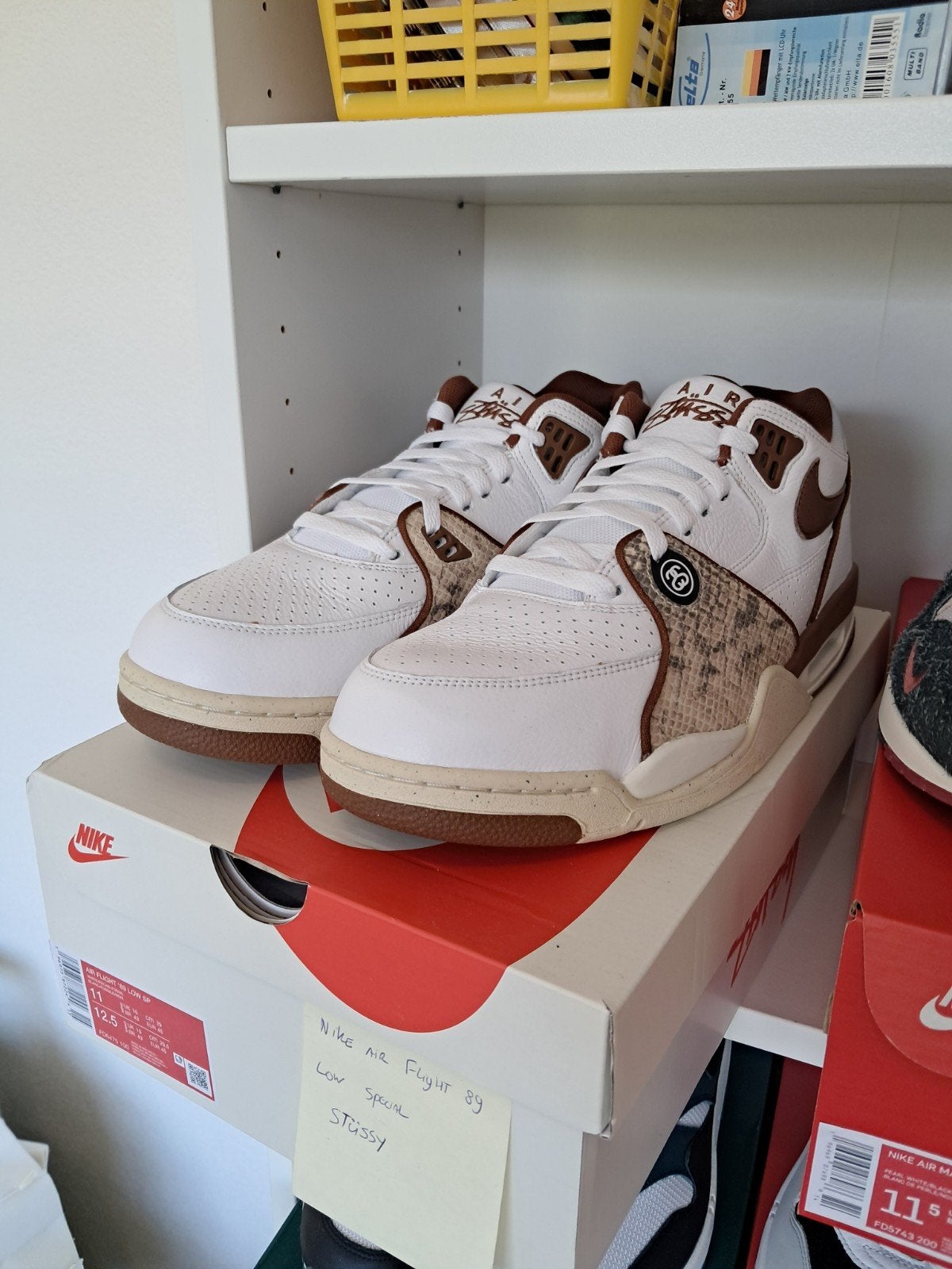 Stüssy x Nike Air Flight 89 'Pecan', Ophalen of Verzenden, Nieuw, Wit