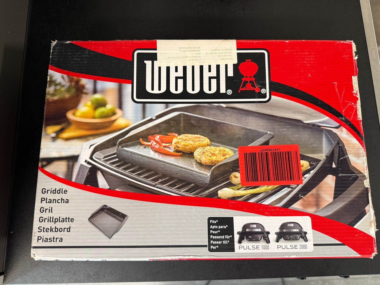 Weber Gietijzeren Grillplaat voor Pulse 1000/2000, Ophalen of Verzenden, Zo goed als nieuw
