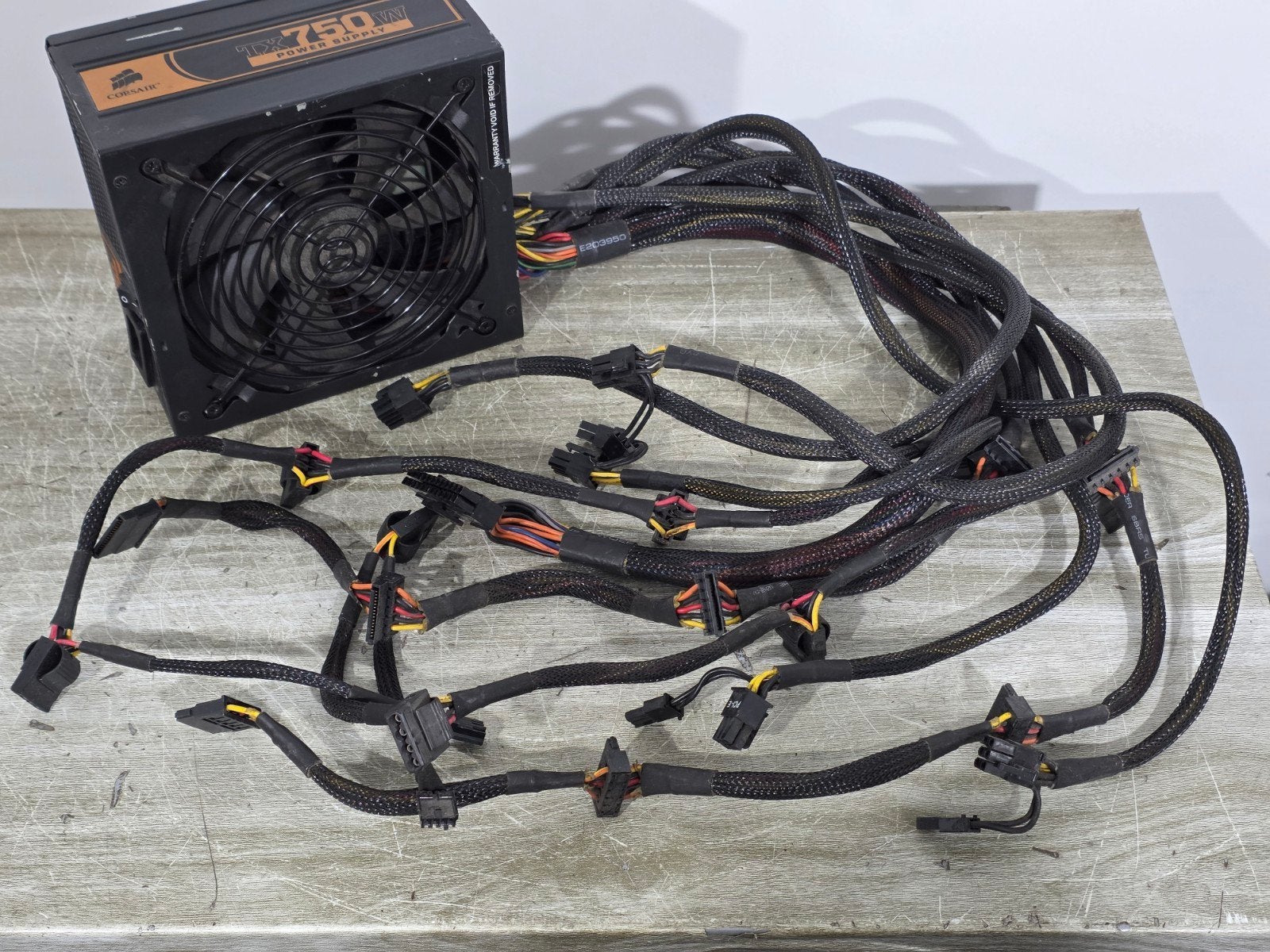 Corsair 750w max voeding psu power supply tx750w, Gebruikt, ., Ophalen of Verzenden, .