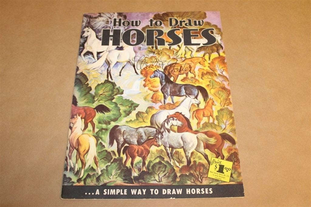 How to Draw Horses — Vintage Tekenboek Walter Foster 1950, Ophalen of Verzenden, Gelezen, Tekenen en Schilderen