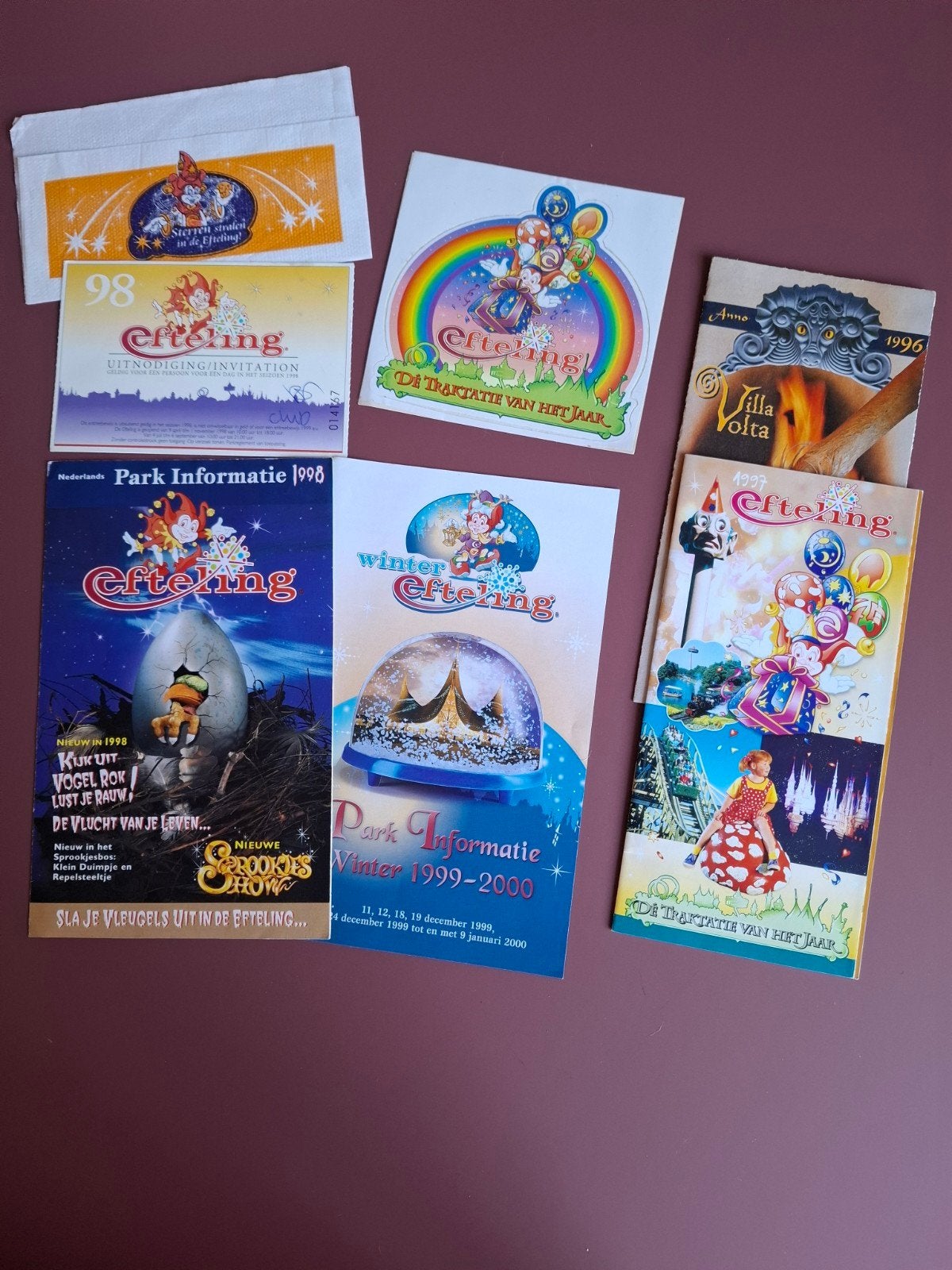 Efteling Park Informatie & Promotiemateriaal (1996-2000), Verzamelen, Efteling, Ophalen of Verzenden, Gebruikt, Overige typen
