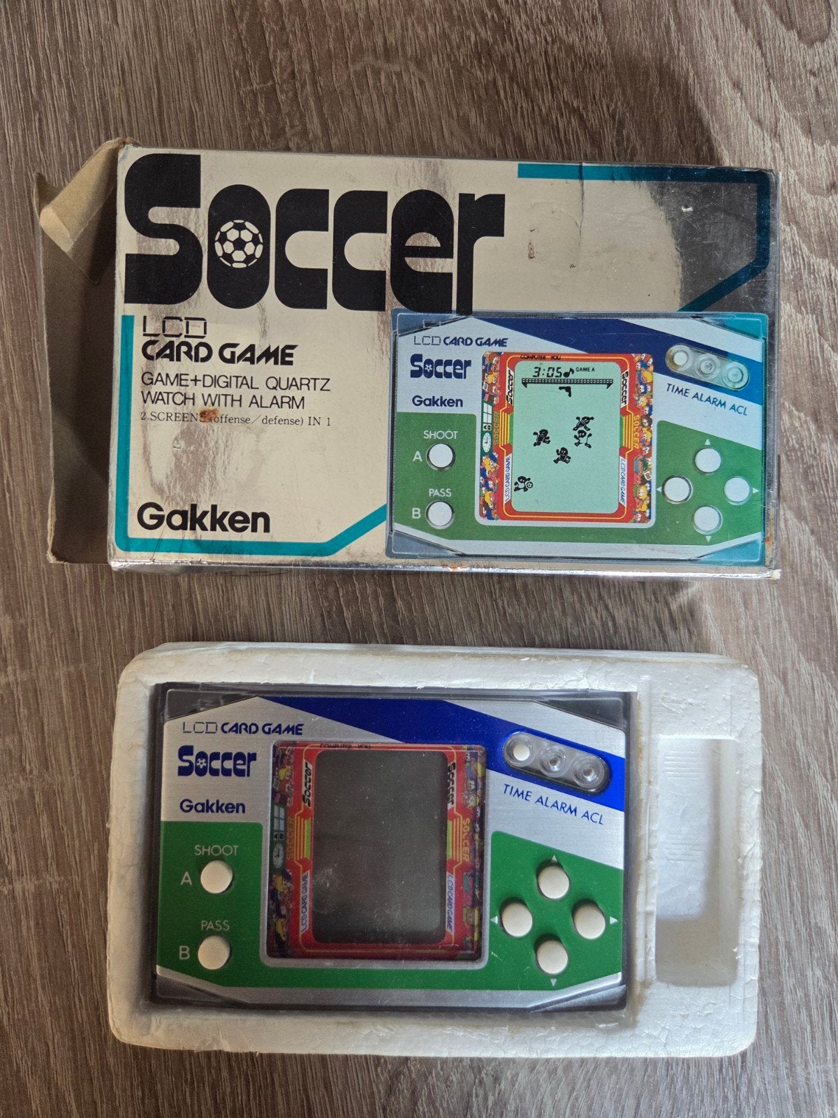 Gakken LCD Card Game Soccer - Vintage Handheld Spel, Ophalen of Verzenden