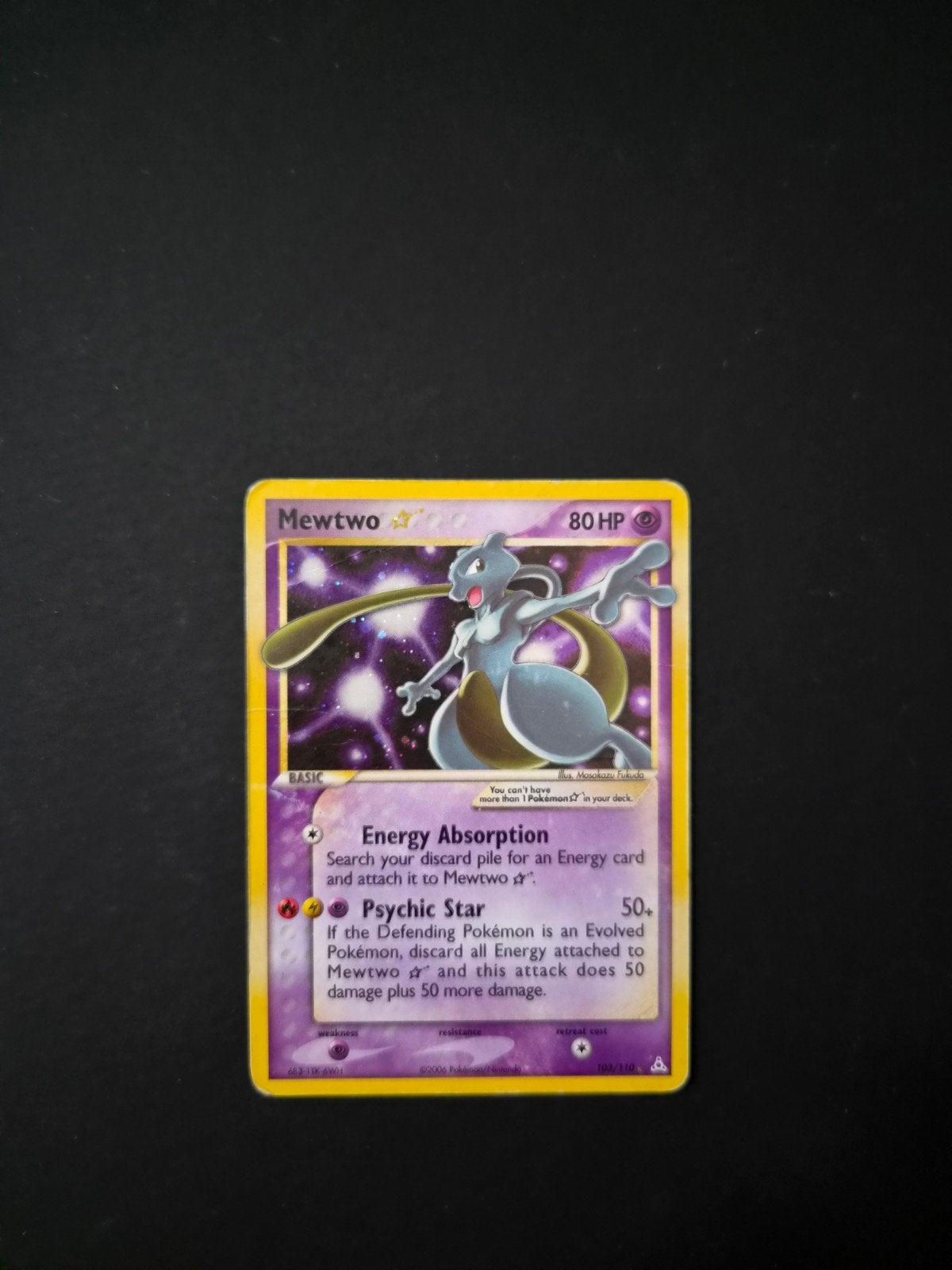 Mewtwo 103 Pokemon Holon Phantoms, Ophalen of Verzenden, Gebruikt, Booster, Foil