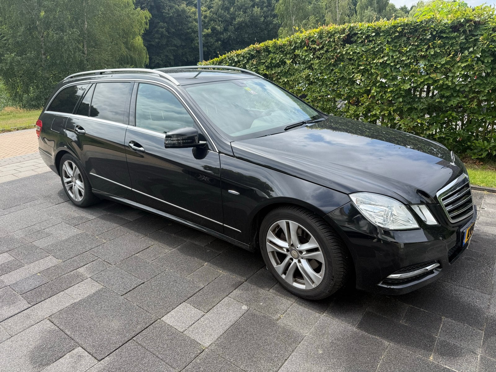 Mercedes Benz E 200 CDI station, Auto's, Automaat, Euro 5, Zwart, 4 cilinders