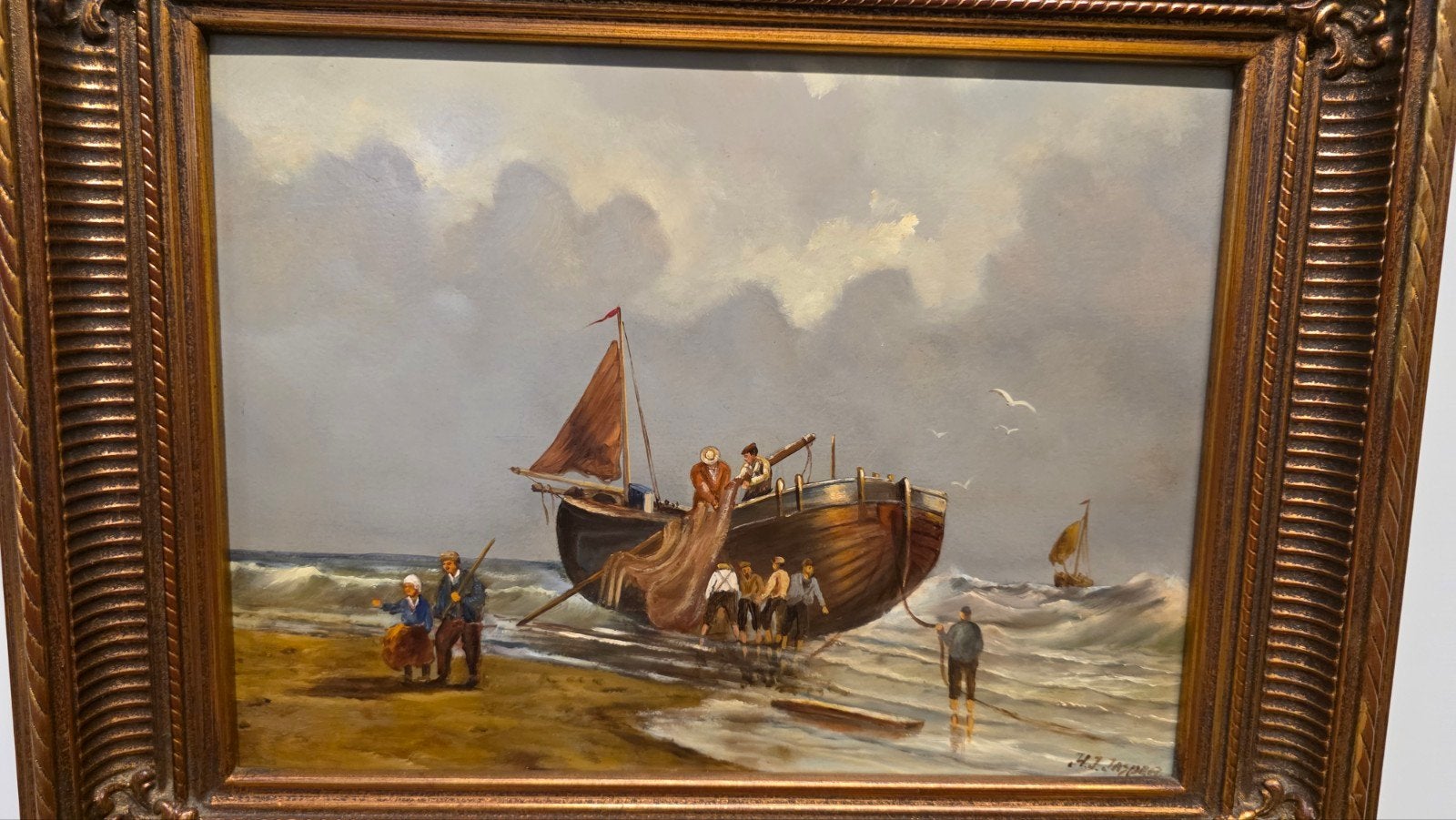 Antiek Maritiem schilderij, Ophalen