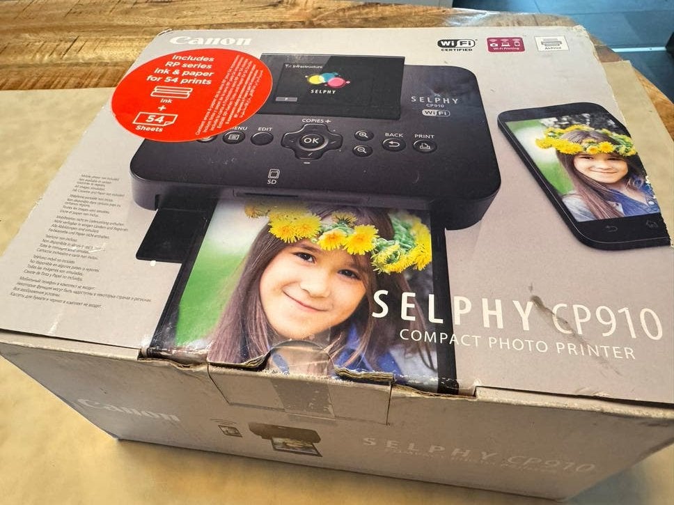 Canon SELPHY CP910 Compacte Fotoprinter met Wi-Fi, Computers en Software, Fotoprinter, Kleur printen, Ophalen of Verzenden, Zo goed als nieuw