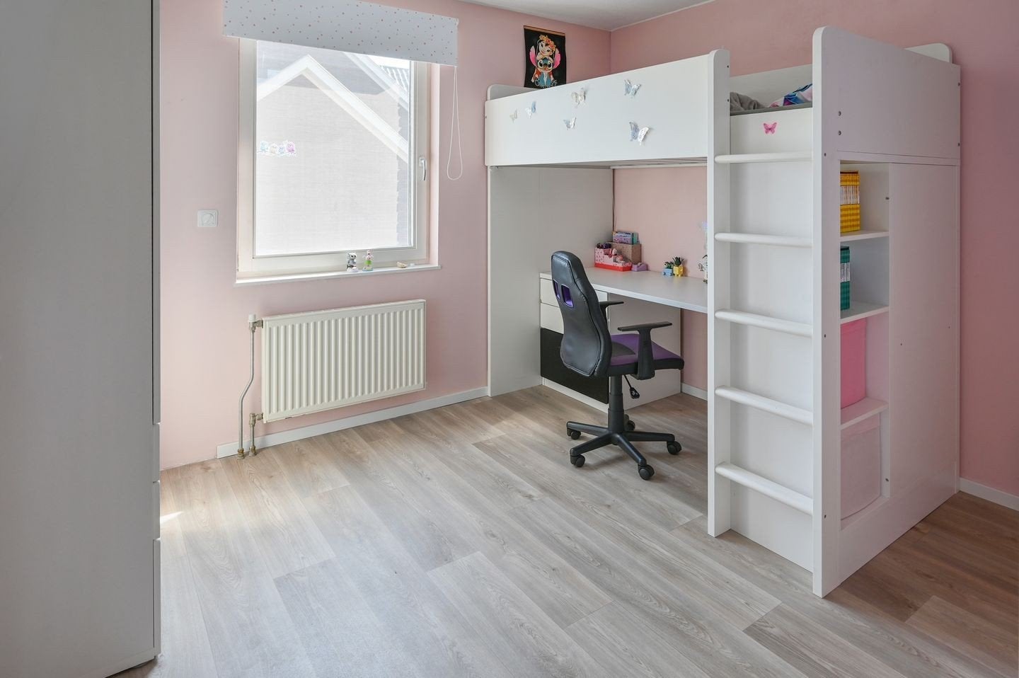 Hoogslaper met bureau en opbergruimte, Huis en Inrichting, Ophalen, Gebruikt, Eenpersoons, 200 cm