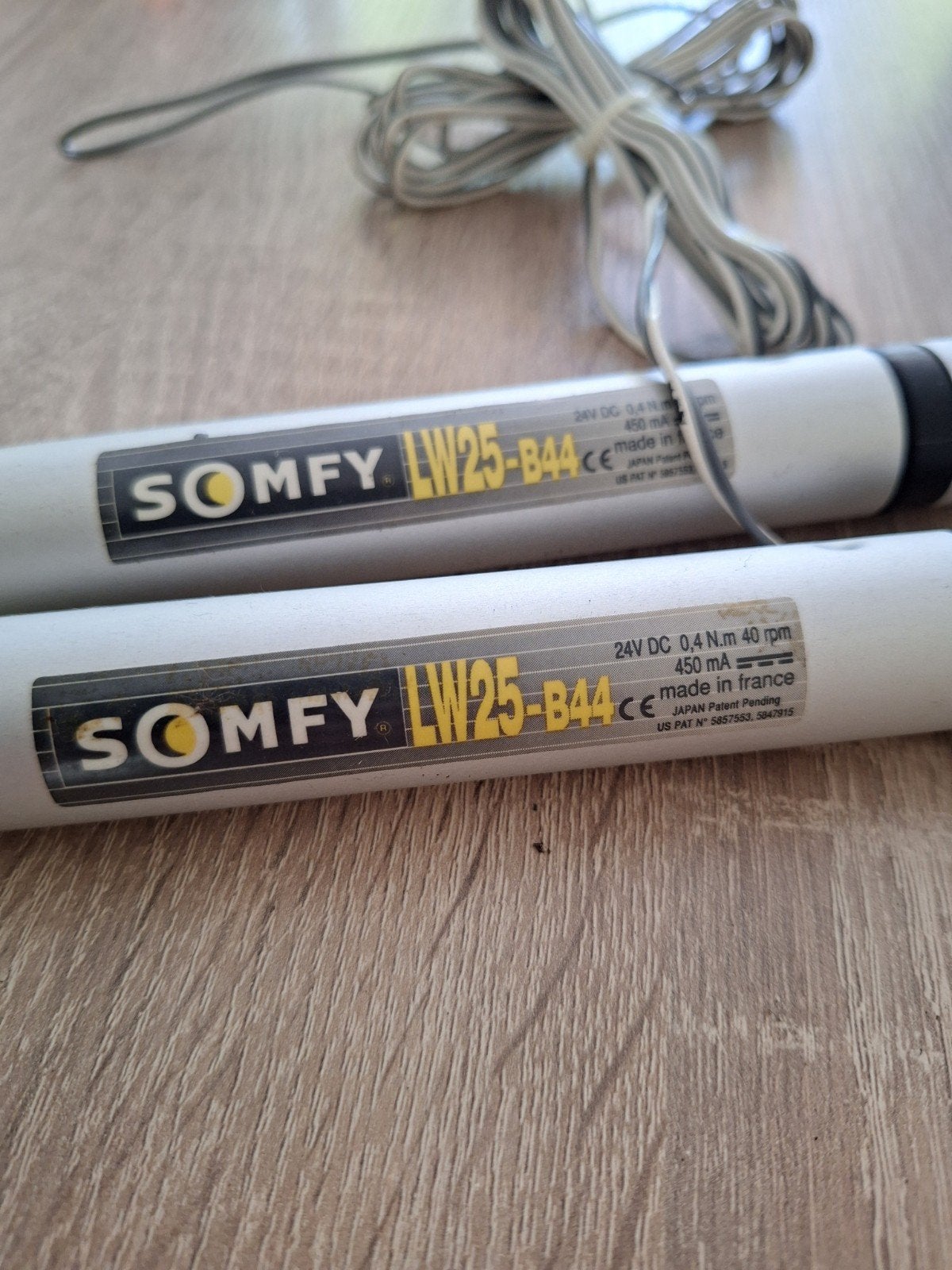 Somfy LW25-B44 Rolluikmotoren (2 stuks) nieuw, Minder dan 100 cm, Nieuw, Ophalen of Verzenden, Minder dan 100 cm