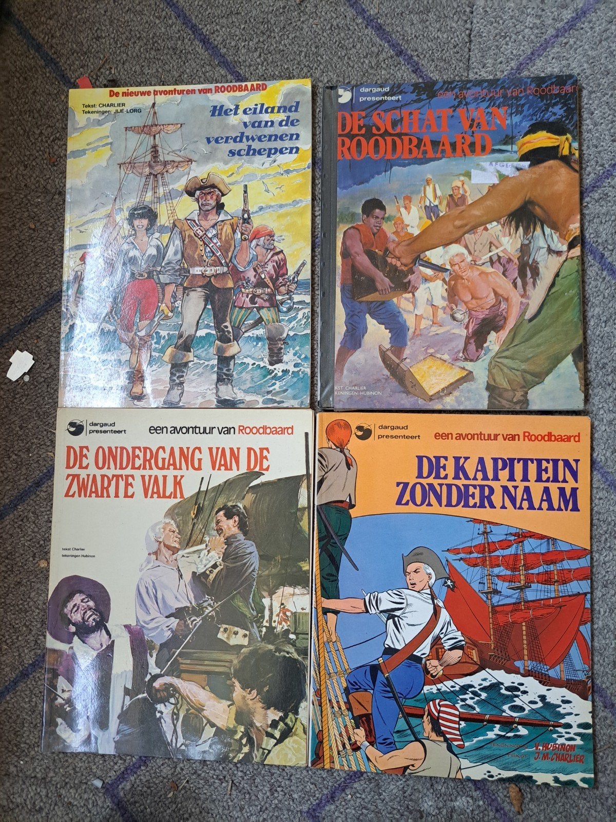 Roodbaard stripboeken - jaren 60-70, Boeken, Stripboeken, Meerdere stripboeken, Ophalen of Verzenden, Gelezen, Jean-Michel Charlier