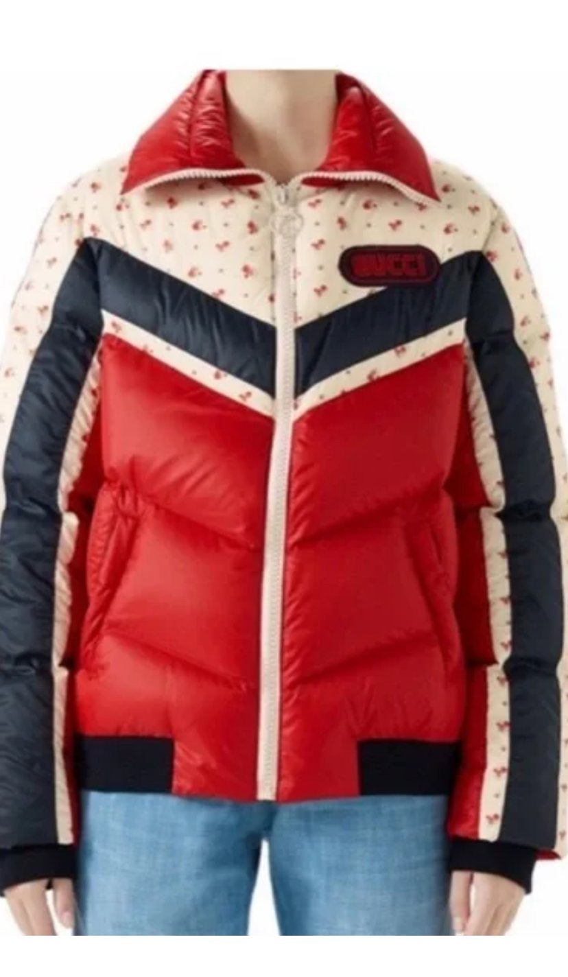 Gucci Gewatteerd Jack Maat L (valt als M), Ophalen of Verzenden, Zo goed als nieuw, Maat 38/40 (M), Rood