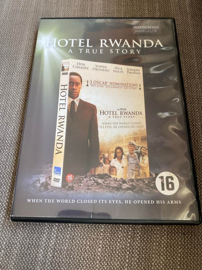 Hotel Rwanda -  dvd, Vanaf 16 jaar, Ophalen of Verzenden, Zo goed als nieuw, Waargebeurd drama