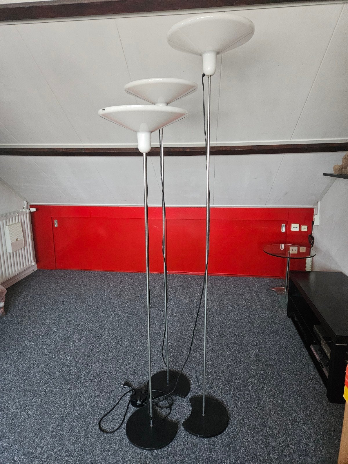 iGuzzini Manta Vloerlamp Set - Vintage Design, Ophalen, Metaal, 150 tot 200 cm