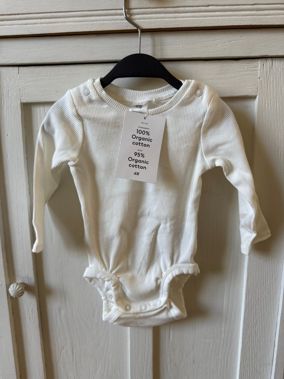 H&M babykleding witte romper lange mouw Maat 62 NIEUW, Kinderen en Baby's, Ophalen of Verzenden, Nieuw, Jongetje of Meisje, Nacht- of Onderkleding