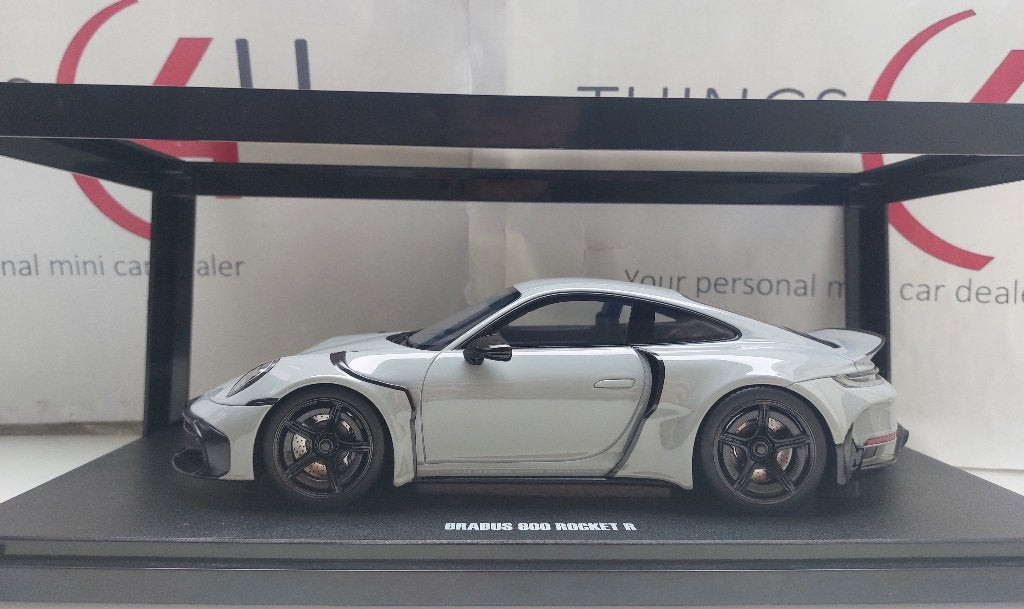 GT Spirit 1:18 Porsche 911 (992) Brabus 900 Rocket R grijs, Ophalen of Verzenden, Nieuw, Auto, Overige merken