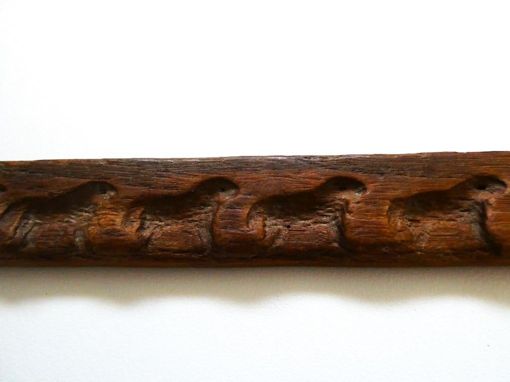 Hout gesneden suikerplankje lammetje suikerbeestjes schaap, Antiek en Kunst, Houtsnijwerk, Ophalen of Verzenden, Handgemaakt, 20 - 50 cm