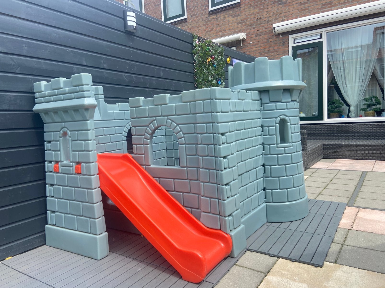 Speelhuis (kasteel) Little tikes, Ophalen, Gebruikt, Glijbaan