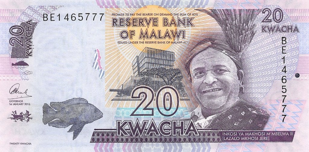 Malawi 20 Kwacha 2016 Unc pn 63c, Ophalen of Verzenden, Overige landen, Los biljet