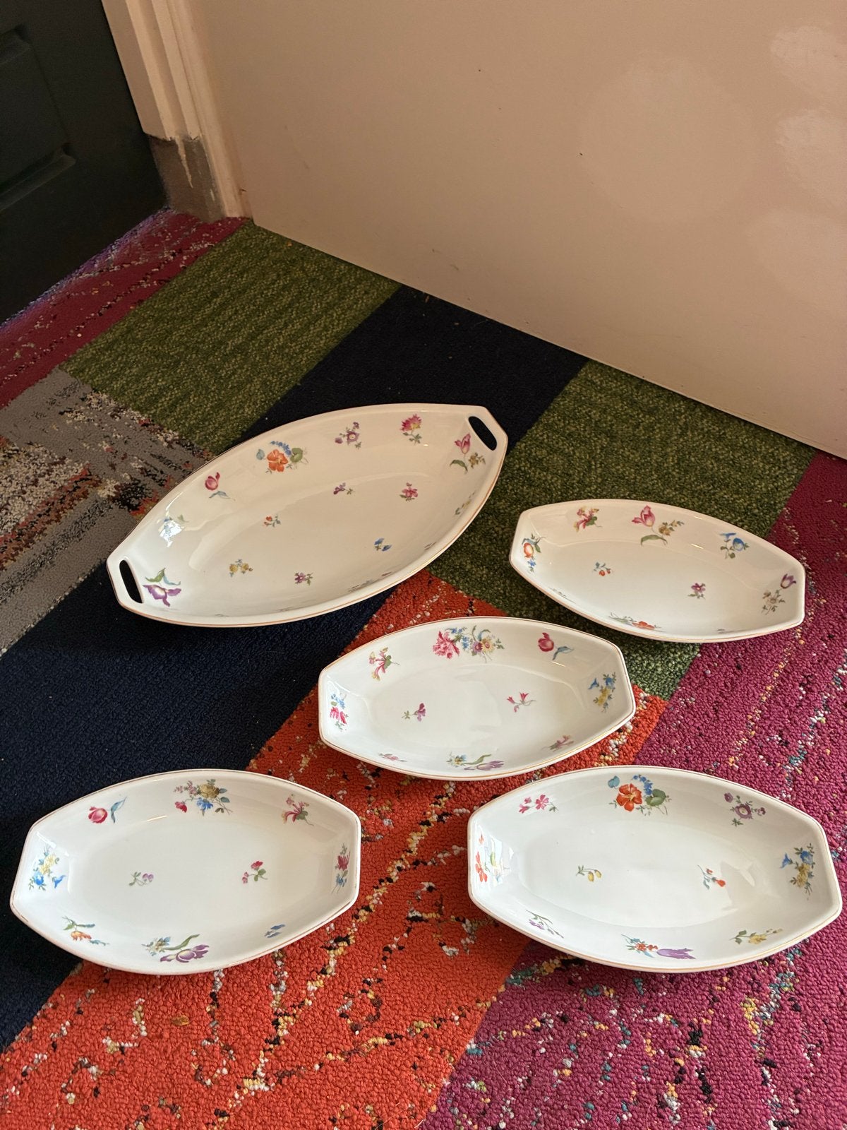 Vintage Epiag Tsjechoslowakije Porseleinen Schalen Set, Ophalen of Verzenden