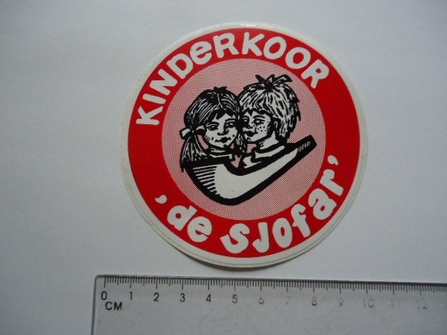 sticker oud DE SJOFAR kinderkoor strip zierikzee zeeland ret, Verzenden, Zo goed als nieuw