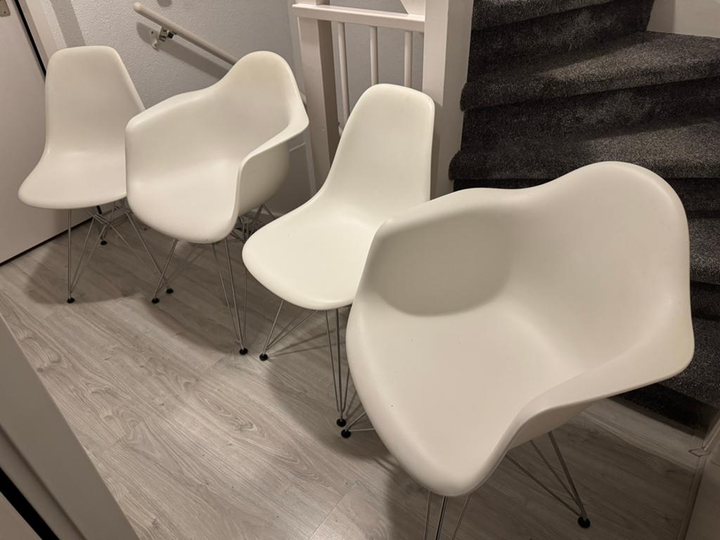 Vitra Eames DSW Stoelen - Set van 4, Ophalen, Kunststof, Gebruikt, Wit