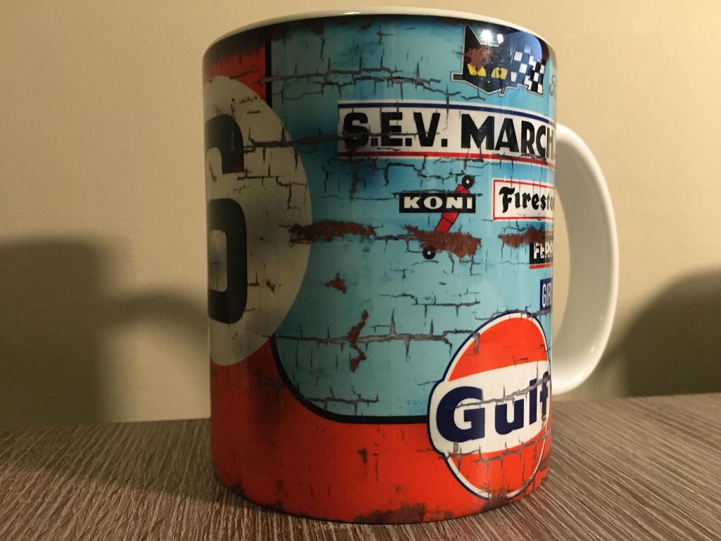 ✅ Gulf Ford GT40 mok Vintage olie F1 Autosport NIEUW, Ophalen of Verzenden, Nieuw, Auto's