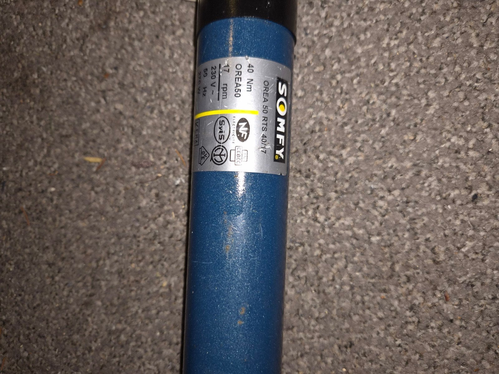 Somfy OREA 50 RTS 40/17 buismotor voor rolluik/zonwering, Doe-het-zelf en Verbouw, Gebruikt, Overige kleuren, Minder dan 100 cm